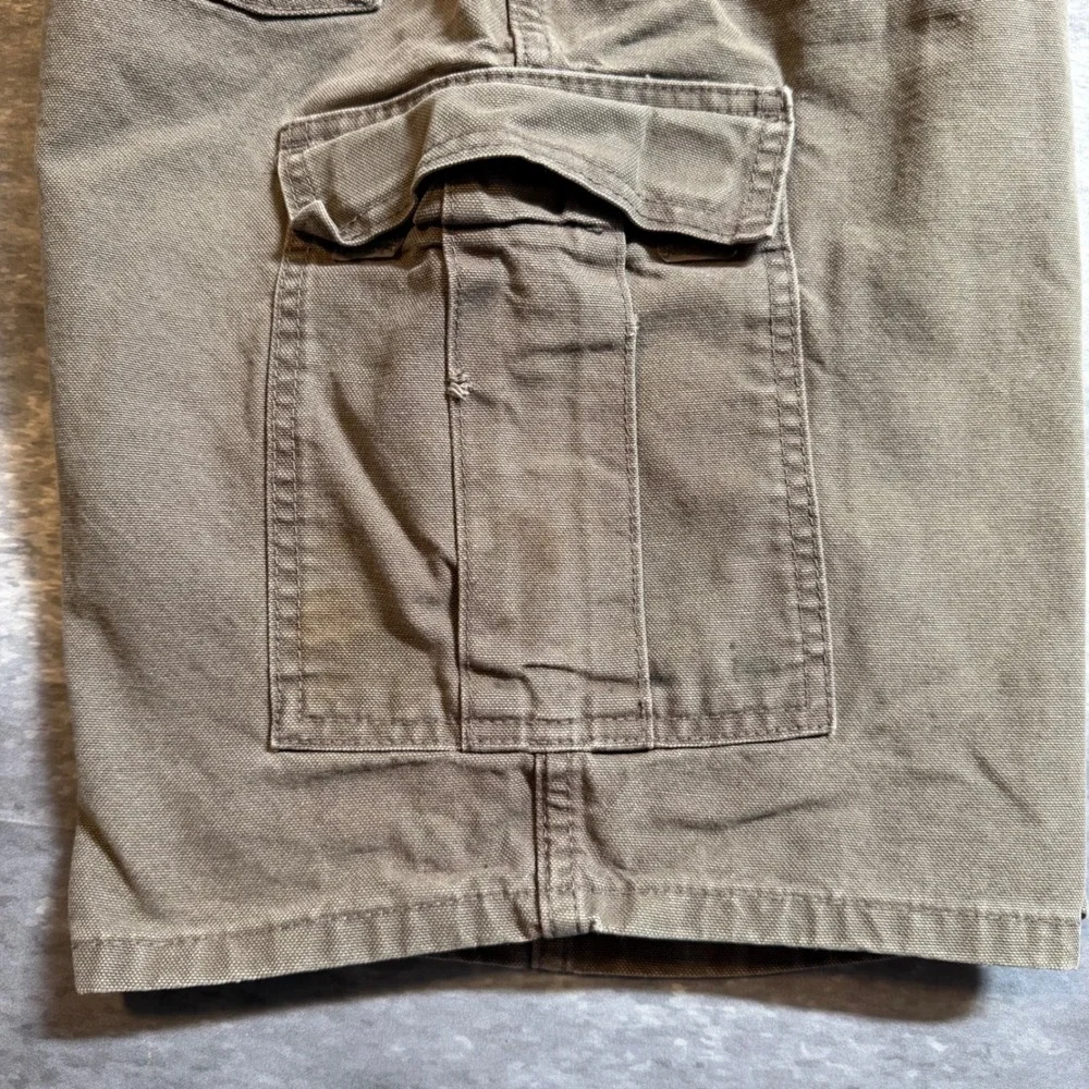 Dickies Mens Gray Cotton Canvas Cargo Shorts Size 36 Utility Workwear